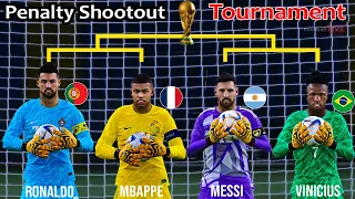 GK Ronaldo vs GK Mbappé vs GK Messi vs GK Vinicius Jr | Penalty Shootout Tournament | eFootball PES