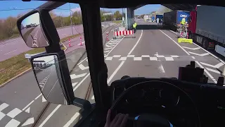 Rostock Germany - Gedser Denmark ferry POV Driving Scania R450