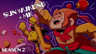 every sun wukong and mk interaction on s2 | monkie kid