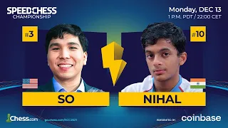 So vs. Nihal (Semifinal) | Speed Chess Championship 2021