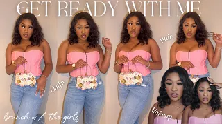 FULL GRWM ♡: makeup, hair, outfit ft. LUXURY Amazon Bag | #brunchvibes