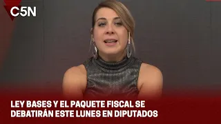 LEY BASES y el PAQUETE FISCAL se DEBATIRÁN este LUNES en DIPUTADOS