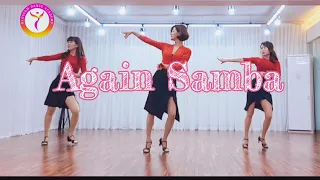 [블라썸] Again Samba Line dance #배곧HM라인댄스 #화곡지아라인댄스 #부천블라썸라인댄스