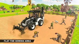 Farming Simulator 19 - JCB 3CX ECO Backhoe loader Digging A Ditch, JCB Game।।