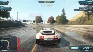 NFS Most Wanted (2012) Bugatti Veyron Super Sport vs Koenigsegg Agera R (60 fps)