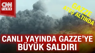 Canlı yayında Gazze'ye bomba yağıyor! İşte o anlar...