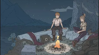 Relaxing Campfire at Night - Lofi