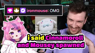 Ironmouse can't handle seeing cinnamoroll on CDawgVA stream