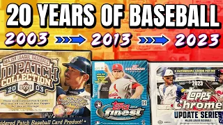 20 YEARS OF BASEBALL CARDS | 2003 UD Patch Collection + 2013 Finest + 2023 Update Chrome