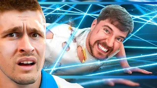 Ludwig Reacts To MrBeast World’s Deadliest Laser Maze!