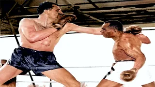 RARE Jersey Joe Walcott vs German Champion Ten Hoff - (1.6.1950) in Full Color