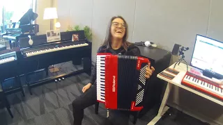 NAMM 2018   Roland FR 4x V Accordion Jam with Alicia Baker