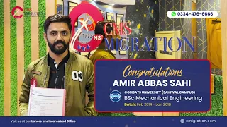 Join Amir Abbas Shah in Australia: Apply for Subclass 476 Visa through CMS Migration! #comsats
