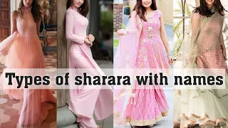 Types of sharara suit with names||sharara with names|| THE TRENDY GIRL