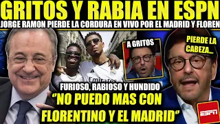 ¡JORGE RAMOS A GRITOS EN ESPN! EL REAL MADRID Y FLORENTINO LE HACEN PERDER LA CABEZA EN DIRECTO