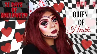 31 DAYS OF HALLOWEEN | Queen of Hearts Makeup Look Tutorial
