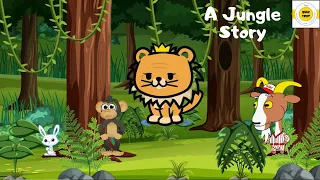 A Jungle Story:  The Lion King and his forest friends #cartoon #kids #jungle