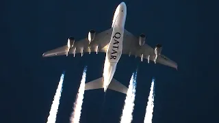 INCREDIBLE CONTRAILS during HIGH ALTITUDE PLANESPOTTING | Contrails over Europe! (A380,A350,B777...)