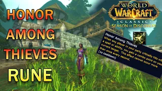 How to Get Honor Among Thieves - BEST DPS Rogue Helm Rune - Sod Phase 3 WoW Classic