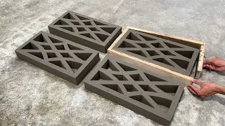 DIY - Cement Ideas Tips / Make molds and cast creative decorative cement ventilation bricks at home