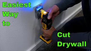 Easiest way to cut drywall for electrical receptacle