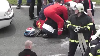 Horrible crash Brno Crash FIA GT Brno Lamborghini Gallardo Super Trofeo LP 560 4 mpg mp4 720