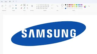How to draw the Samsung logo using MS Paint | How to draw on your computer
