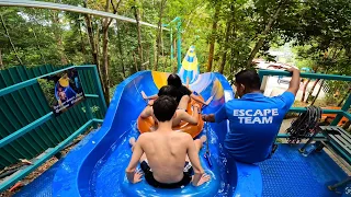 Amazing!! Let's Try The Longest Water Slide In The World At Escape Theme Park in Malaysia