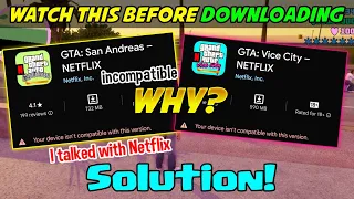 Gta Trilogy Device Isn't Compatible Solution | I Asked Netflix For This Problem