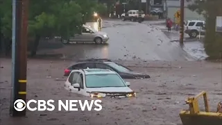 California mudslides damage homes and bury cars