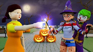 SQUID GAME (오징어 게임) - Scary Teacher 3D Halloween Tani Harley Quinn Giant “Squid Game” Doll