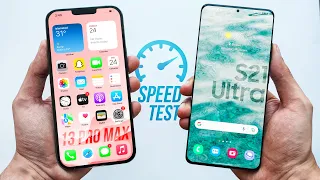 iPhone 13 Pro Max vs Samsung Galaxy S21 Ultra - Speed Test!