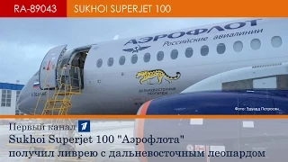 Sukhoi Superjet 100 (SSJ100) Аэрофлота получил ливрею с дальневосточным леопардом
