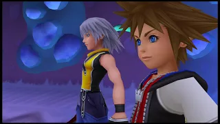 Sora and Riku vs Parasite cage Heartless Kingdom Hearts Final Mix First encounter