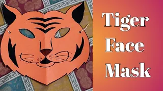 tiger face mask tiger mask 🐯how to make tiger face mask  animal mask |bagh ka mukhota