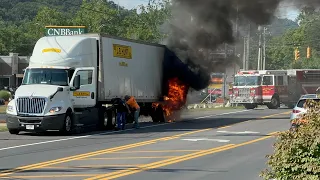 Tractor Trailer Fire - Berkeley Springs, WV