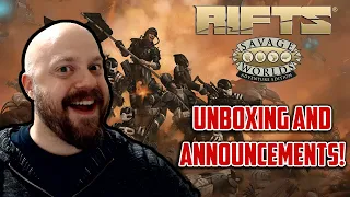 Savage Rifts Second Edition Unboxing and Announcements