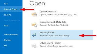 Outlook Import/Export to move PST file for Outlook 2013/2016/2019/2021