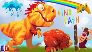 Dino Bash #3 Купил СУПЕР ДИНОЗАВРОВ РОККИ и ТИРЕКСИК Мультяшная игра про БИТВУ С ТРОГЛОДИТАМИ