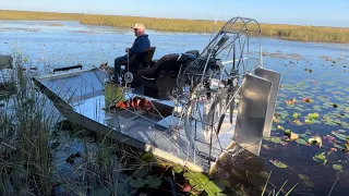 Let’s go for a ride on my buddies NEW Waterthunder powered airboat!!!