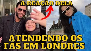 Gusttavo Lima e Andressa Suita chamam ATENÇÃO nas RUAS de Londres e atendem os FÃS