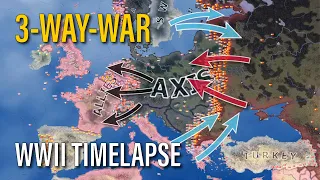 Insane 3 Way War - HOI4 Timelapse