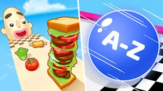 Sandwich Runner vs AZ Run Game - All Levels Gameplay Walkthrough Android iOS NEW APK MEGA UPDATE