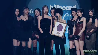 Sabrina Carpenter Presents TWICE for 'Breakthrough Award' on Billboard Women in Music 2023