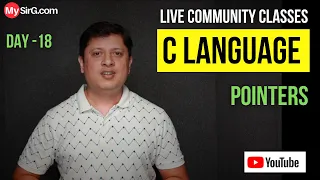 Pointers in C Language | Community Classes | LIVE | MySirG