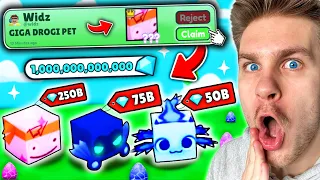 Dostałem ⚠️ (ZA DARMO) 🤑 10x RAZY *MAŁE* PETY 🤑 za 1 TRILION GEMÓW od WIDZA ✅ w PET SIMULATOR X 😱