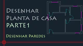 AutoCAD 2D - Como desenhar uma planta baixa simples (método para optimizar tempo)! - PARTE 1