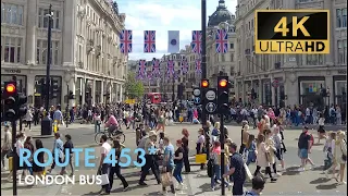 London Bus Ride, Route 453, Double Decker, 4K Virtual Tour