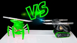 ROBOT CRAB VS ROBOT ANKI VECTOR! BATTLE WITH SCALPELS! Ai ROBOT REACTION 😨