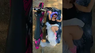 2 STROKE DIRTBIKE SOUND is the best lullaby #shorts #girlwithbike #bike